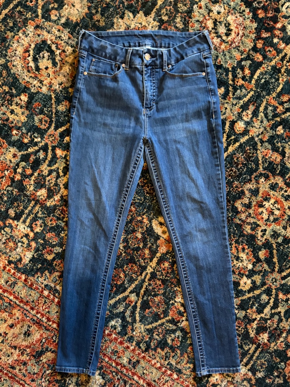 7 For All Mankind Dark Blue Skinny Jeans